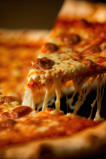 Immagine ravvicinata di uno sfondo di pizza