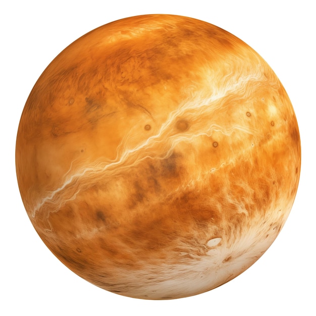 Immagine realistica del pianeta Venere su uno sfondo trasparente Il pianeta Venere isolato su un fondo trasparente