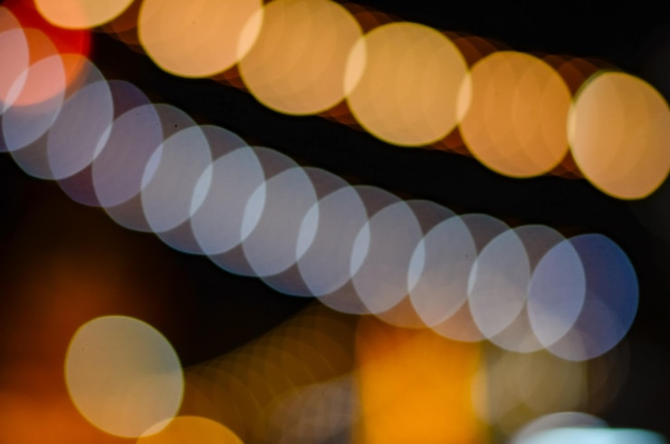 Foto immagine sfocata delle luci