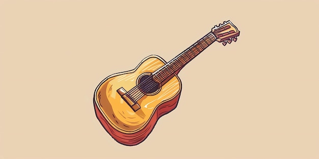 immagine stock di una chitarra su uno sfondo semplice isolato e un'immagine