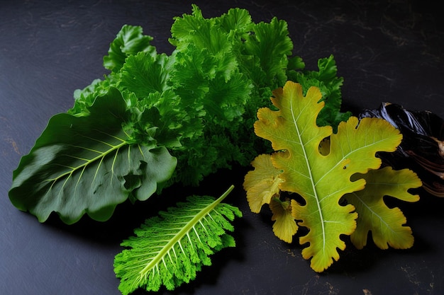 Immagine verticale di foglie verdi di rucula e canonigos per insalate