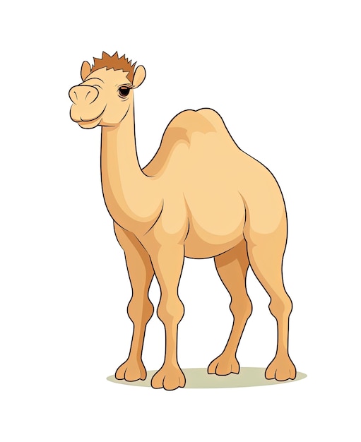 Immagine vettoriale a colori di cammelli su sfondo bianco