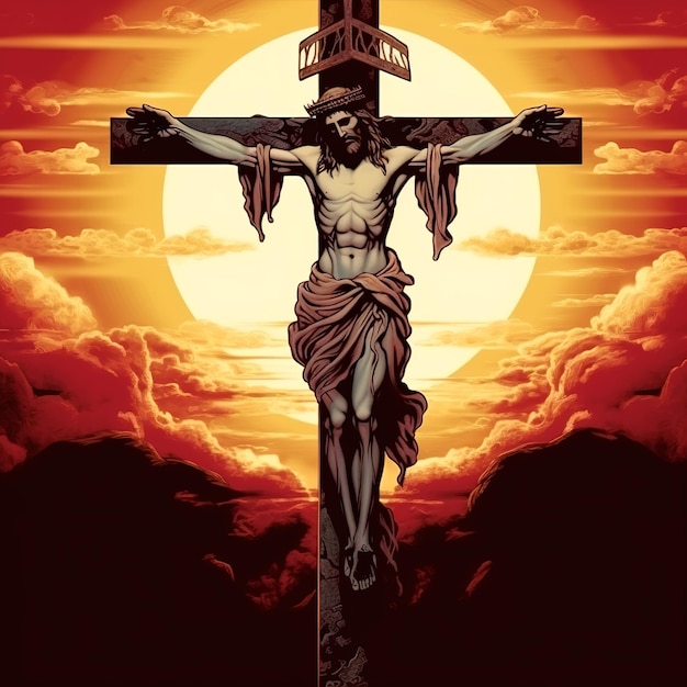 Immagini di Gesù Cristo sulla croce del Calvario