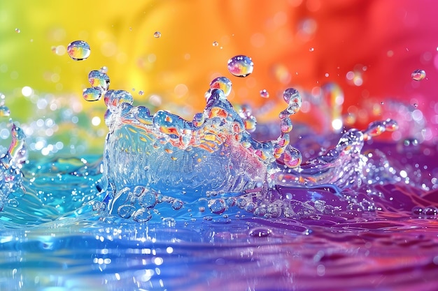 Immagini di progettazione di sfondo colorate di bolle d'acqua astratte