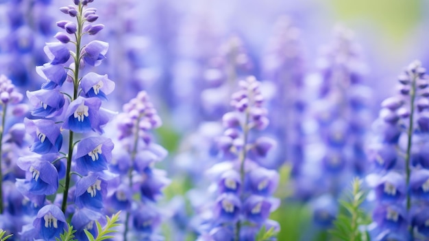 Immagini di sfondo Delphinium Colori naturali sfondo luminoso Ai generativa