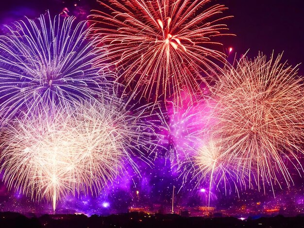 immagini di sfondo di fuochi d'artificio per il nuovo anno download gratuito