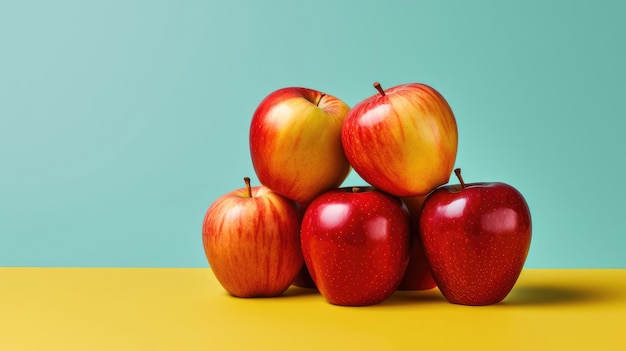 Immagini di sfondo mela Colori naturali sfondo luminoso Ai generativa