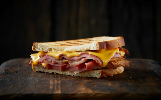 Immagini di un delizioso panino fast food