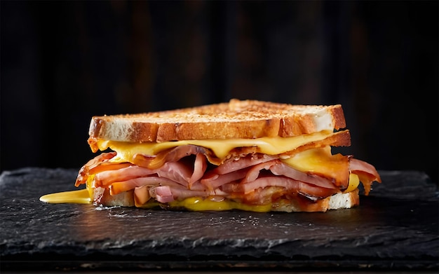 Immagini di un delizioso panino fast food