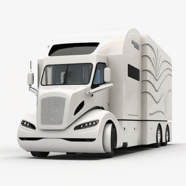 Immagini generate dall'intelligenza artificiale di un camion di ricarica elettrico unico