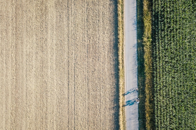 Immediatamente sopra la ripresa delle aziende agricole
