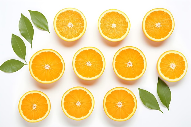 Immediatamente sopra la ripresa di un frutto arancione su sfondo bianco