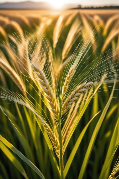 Immergersi nel campo d'orzo e vedere da vicino il cuore rivela un grano delicato