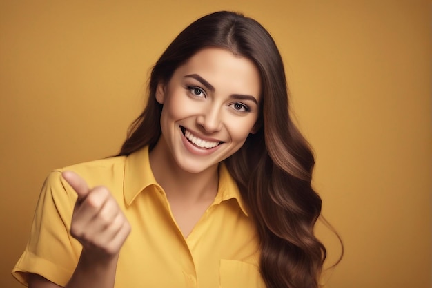 Immergersi nella gioia della foto di una donna eccitata