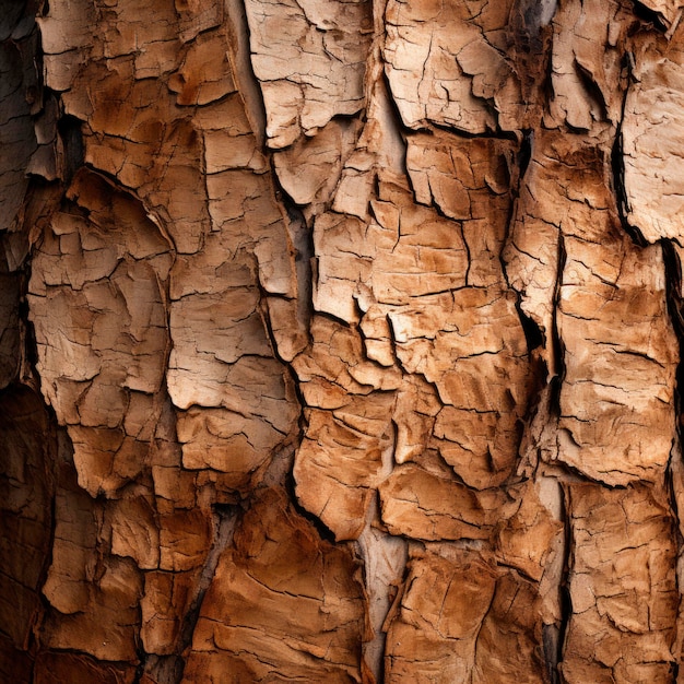 Immergetevi nei dettagli ravvicinati della corteccia degli alberi dove la texture calda parla della resilienza senza tempo