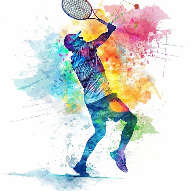 Immergiti nel mondo del badminton Premium Vector