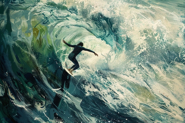 Immergiti nel mondo del surf te e generative ai