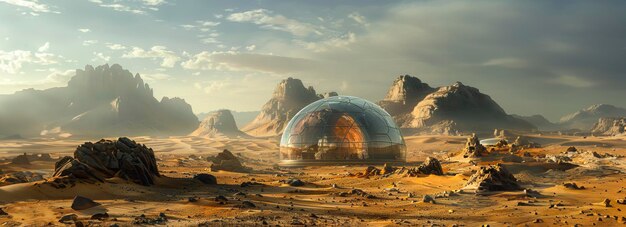 Immersive UHD Mars Biodome Un'esplorazione realistica della vita sul Pianeta Rosso