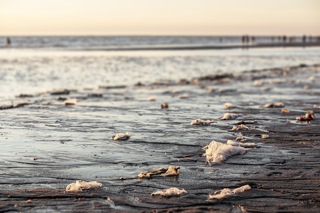 Immondizia sulla spiaggia