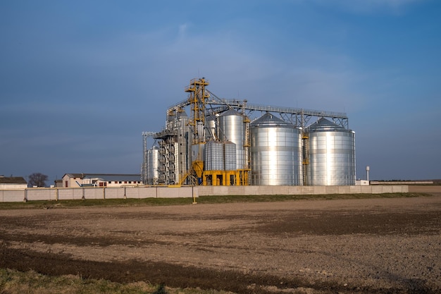 Impianti di agrolavorazione e produzione per la lavorazione e silos d'argento per asciugatura pulitura e stoccaggio di prodotti agricoli farina cereali e grano Elevatore per granaio