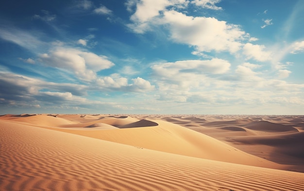 Imponenti dune di sabbia che si estendono fino all'orizzonte