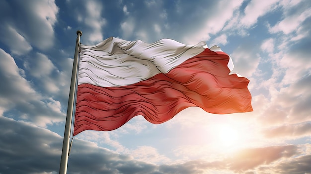 Impostare bandiere della Polonia striscioni striscioni simboli icona piatta illustrazione vettoriale di raccolta di simboli nazionali su vari oggetti e segni statali Generativo Ai