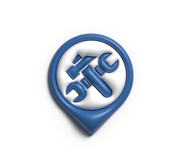 Impostazione dell'illustrazione del logo di rendering 3d