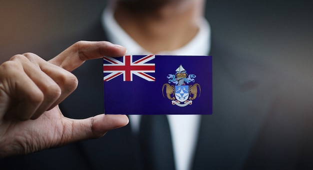 Imprenditore Holding Card di Tristan da Cunha Flag