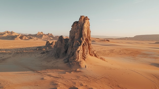 Impressionante formazione rocciosa nel deserto