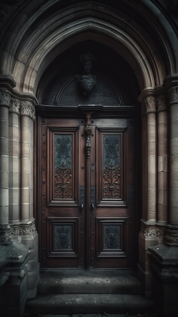 Impressionante porta del castello