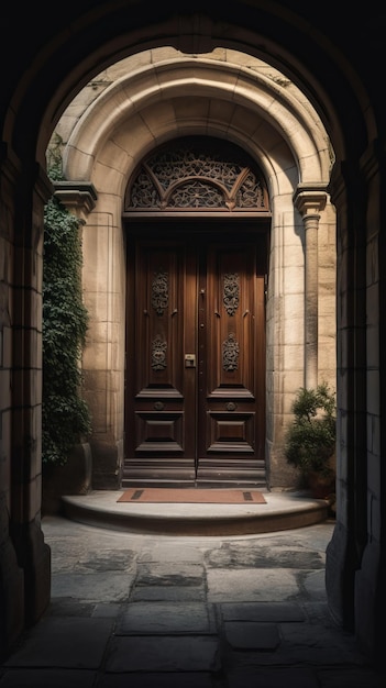 Impressionante porta del castello