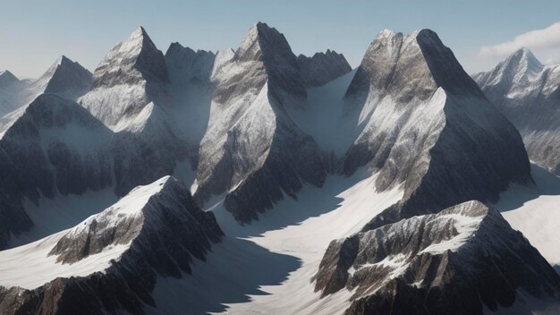 Impressionanti montagne ad alto contrasto in una straordinaria risoluzione di 8K