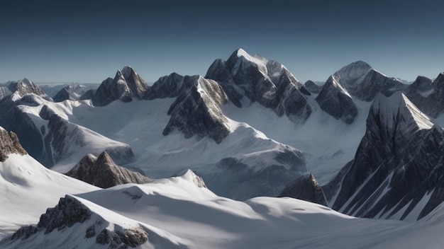 Impressionanti montagne ad alto contrasto in una straordinaria risoluzione di 8K
