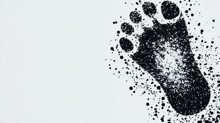Foto impronta di inchiostro nero splash background astratto