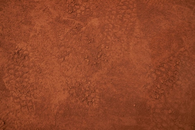 impronte su un primo piano di un campo da tennis in argilla Impronte su un campo da tennis in argilla Impronte su un campo