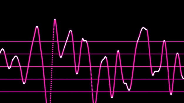 impulso rosa neon su sfondo nero