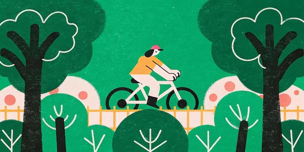 In bicicletta nel parco