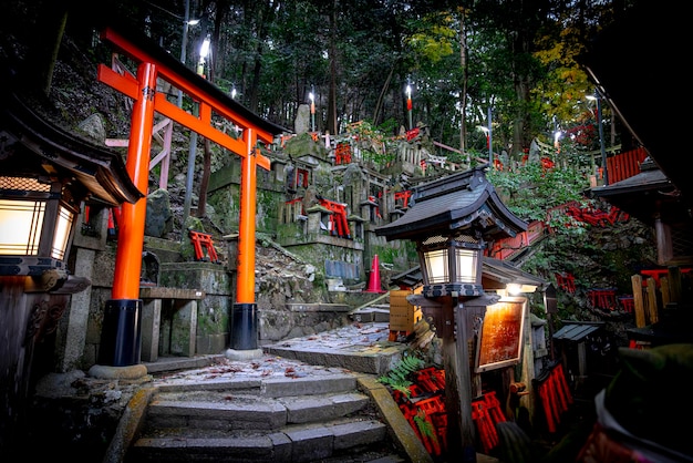 in dettaglio il tempio Fushimi Inari a Kyoto