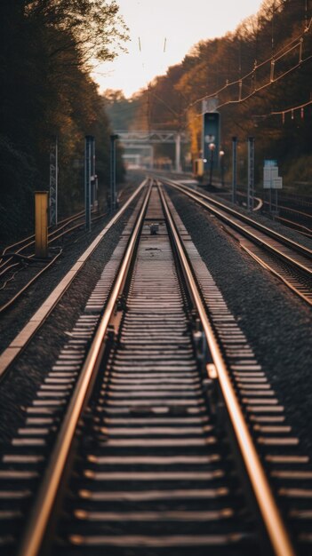 In lontananza si vede un binario ferroviario