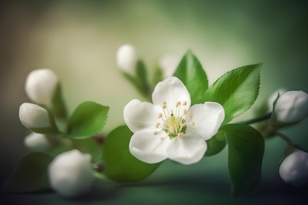 In primavera i fiori di ciliegio sono in piena fioritura la rete neurale ai generata