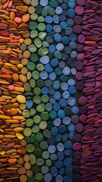 In questa foto è mostrato un arcobaleno di bottoni colorati.