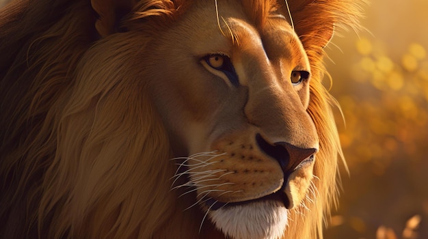 In questa illustrazione è mostrata la testa di un leone.