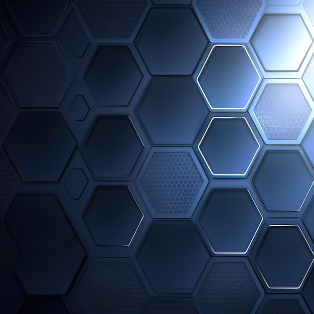 In rilievo Hexagon sfondo bianco a nido d'ape Backgroun generazione di immagini AI