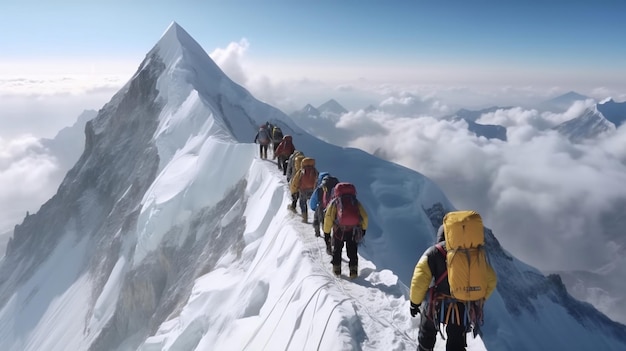 In vetta all'Everest Brave Group Expedition IA generativa