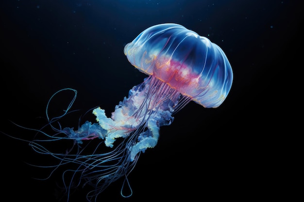 Incantevole danza delle meduse bioluminescenti