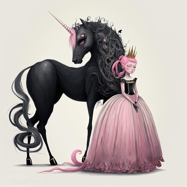 Incantevole Duo Pink Unicorn e Princess in Black