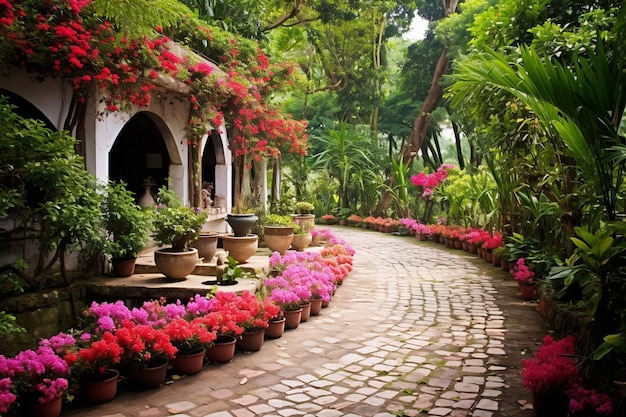 Incantevole foto del giardino di fiori della Sinfonia Florale