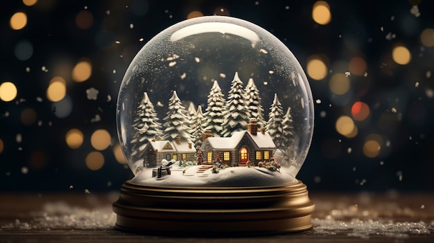 Incantevole globo di neve con scena in miniatura