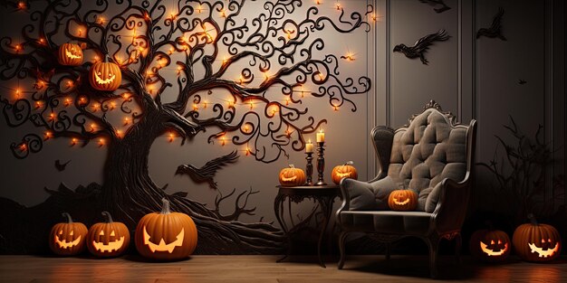 Incantevole interno di Halloween