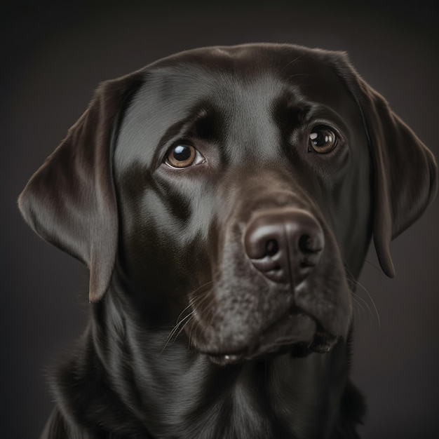 Incantevole ritratto in studio di nero labrador retriever cane su sfondo isolato